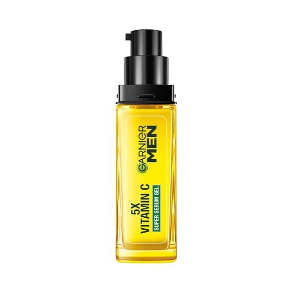Garnier Men Turbo Bright Super Serum Gel Moisturizer For Men - Enriched With Vitamin C And Menthol For A Brighter, Glowing And Hydrated Skin, Suitable For All Skin Types, 30ml Visit the Garnier Store
