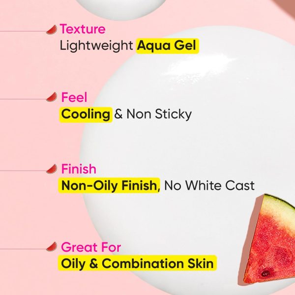 Dot & Key Watermelon Hyaluronic Cooling Sunscreen SPF 50 PA+++| for Oily, Normal & Combination Skin | UV + Blue Light Protection | Lightweight | No White Cast | Boosts Vitamin D Absorption | 50g… - Image 2