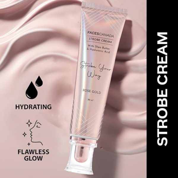 FACESCANADA Rose Glow Kit | Rose Gold Strobe Cream (30Ml) + Rose Ivory All Day Hydra Matte Mini Medium Coverage Foundation (15Ml) | Makeup Kit For Women (Combo Pack Of 2) - Image 3