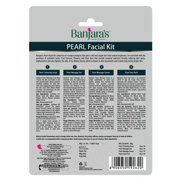 Banjara's Facial Kit, Pearl (Pack of 4) - Image 2