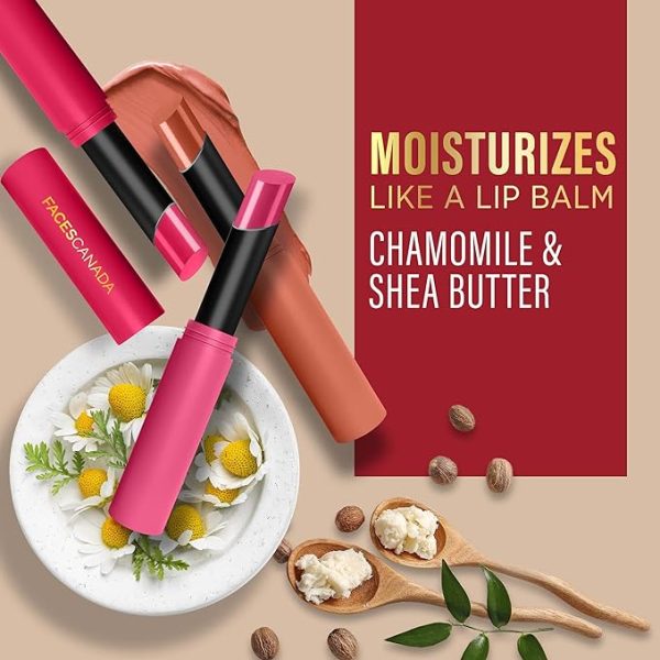 Faces Canada Long Stay 3-in-1 Matte Lipstick - Kiss Ready Nude 03, 2 gm - Image 5